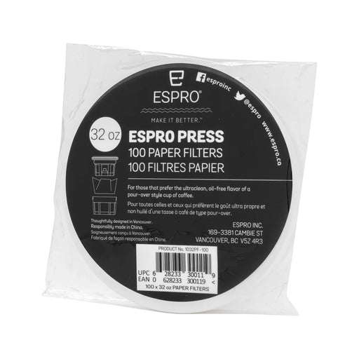 ESPRO Coffee Paper Filters for French Press (32oz / 946ml)