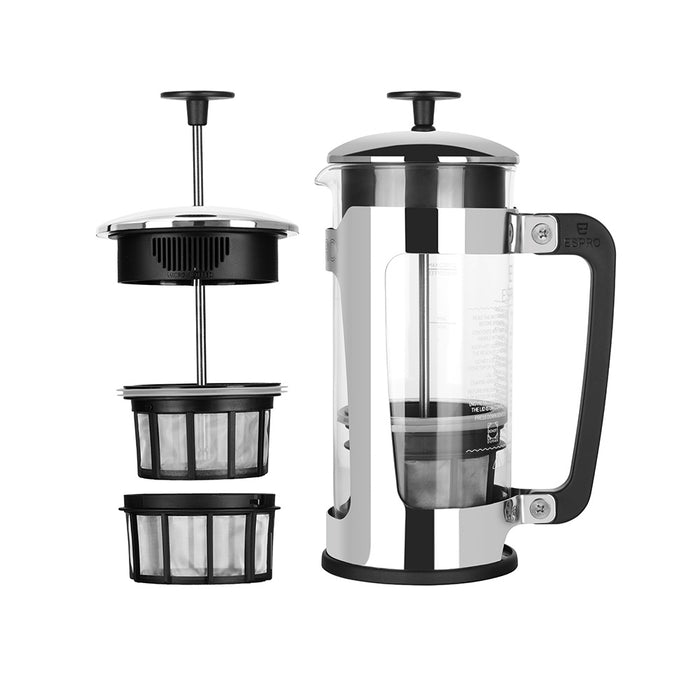 ESPRO P5 French Press Coffee Maker - Polished (18oz / 532ml)