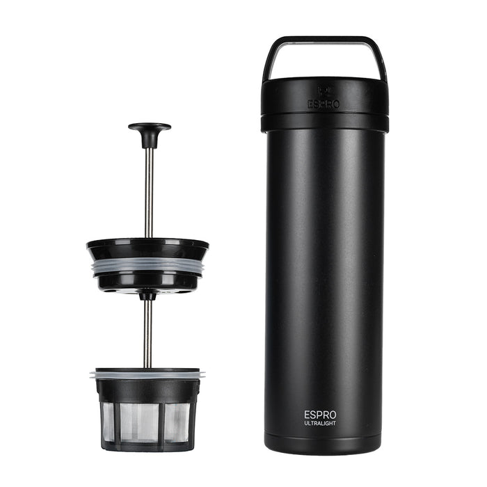 ESPRO P0 Ultralight Travel Coffee Press - Black (16oz / 473ml)