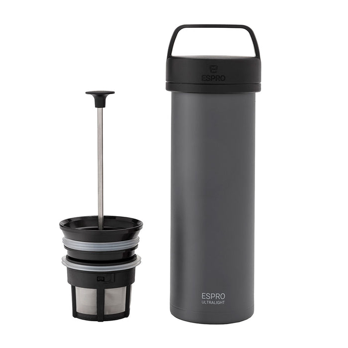 ESPRO P0 Ultralight Travel Coffee Press - Grey  (16oz / 473ml)