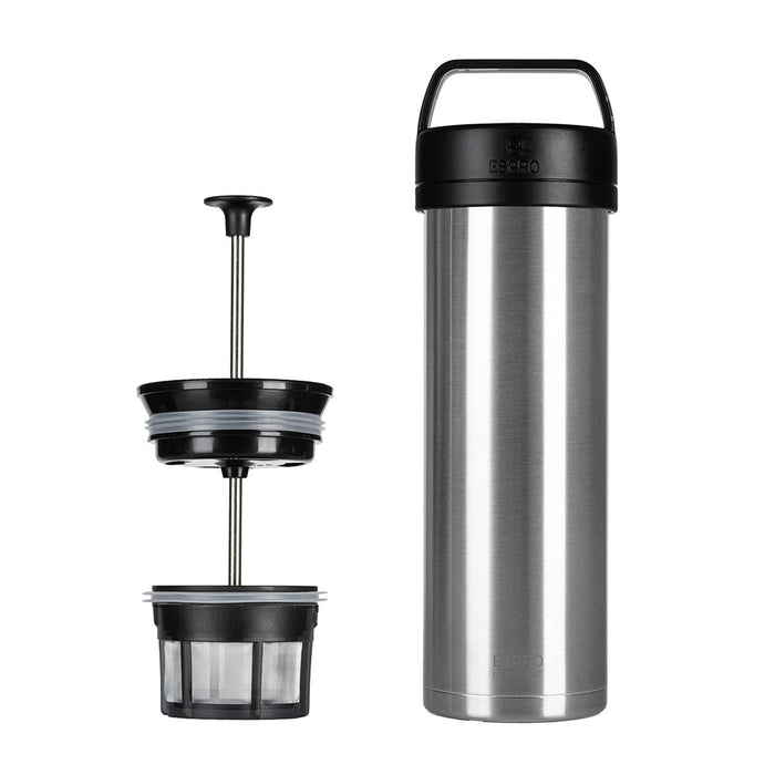 ESPRO P0 Ultralight Travel Coffee Press - Brushed (16oz / 473ml)