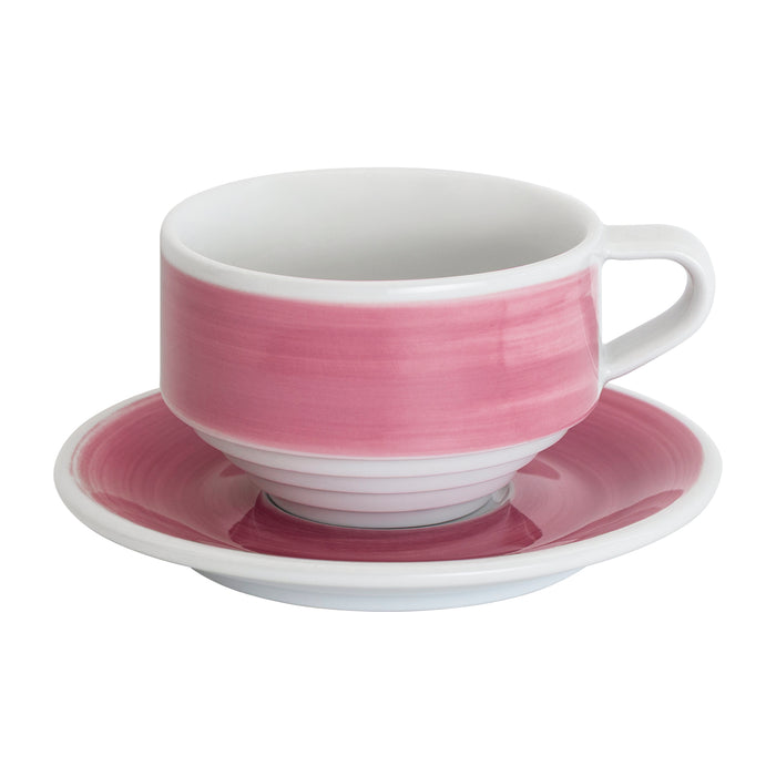 Loveramics Deco 14cm Cappuccino Saucer (Pink Handpaint)