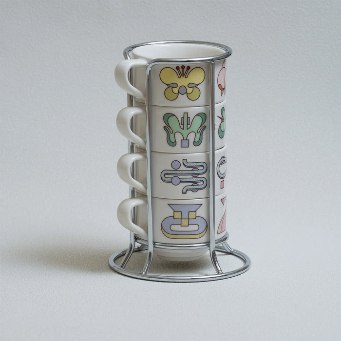 Loveramics Deco Botanical Story 165ml Flat White Cup Set (Beige)