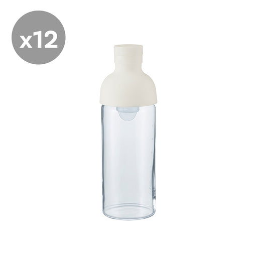 Hario Cold Brew Tea Filter Bottle (White) 300ml - Bundle of 12