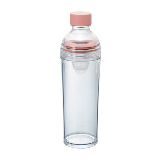 Hario Filter In Bottle Portable Cold Brew Tea Bottle - Smokey Pink (400ml)
