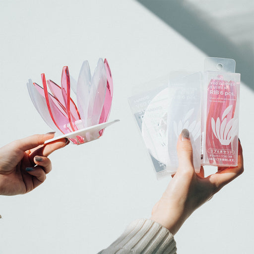 Hario V60 Suiren Dripper Coloured Ribs - 6 pcs (Transparent Pink)