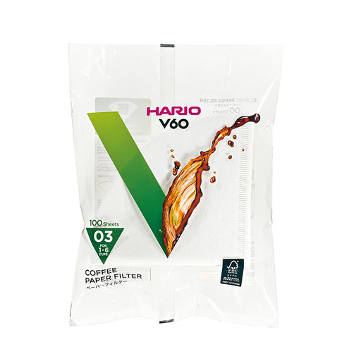 Hario V60 Filter Papers 03 - White (100 Pack Bag)