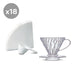 Hario V60 Coffee Dripper Set Transparent (Size 01) - Bundle of 18