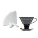 Hario V60 Coffee Dripper Set Transparent Black (Size 02)