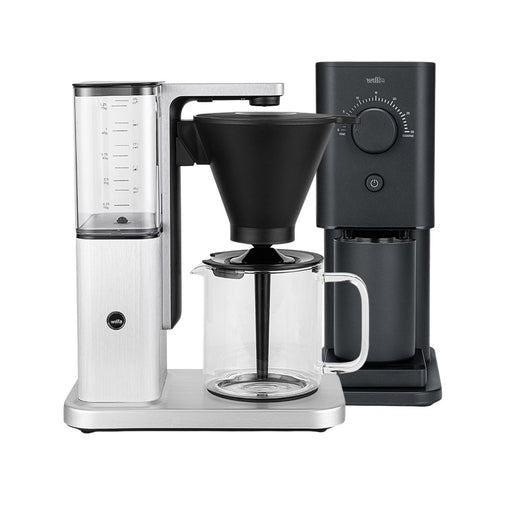 Wilfa Zense Alux Coffee Maker (Brushed Aluminium) and Zense Coffee Grinder Bundle