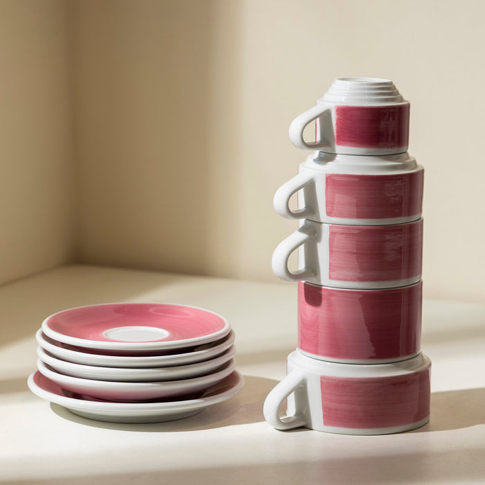 Loveramics Deco 14cm Cappuccino Saucer (Pink Handpaint)