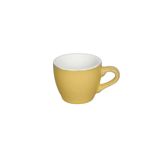 LOVERAMICS Yellow Espresso Cup Set With Saucer Egg Style, 80ml