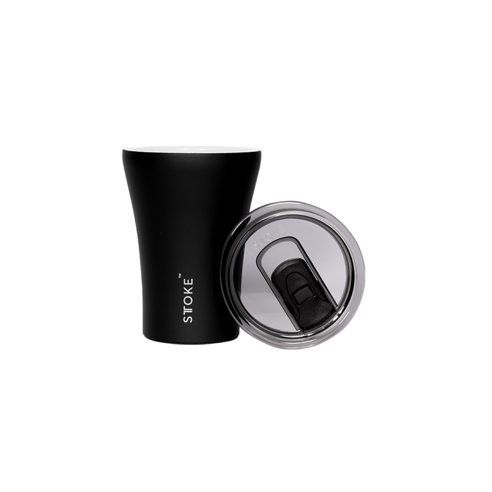 Sttoke Reusable Coffee Cup 8oz (Luxe Black) - Damaged Box
