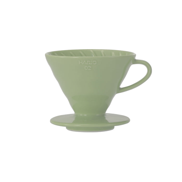 Hario V60 Ceramic Coffee Dripper Smokey Green - Size 02